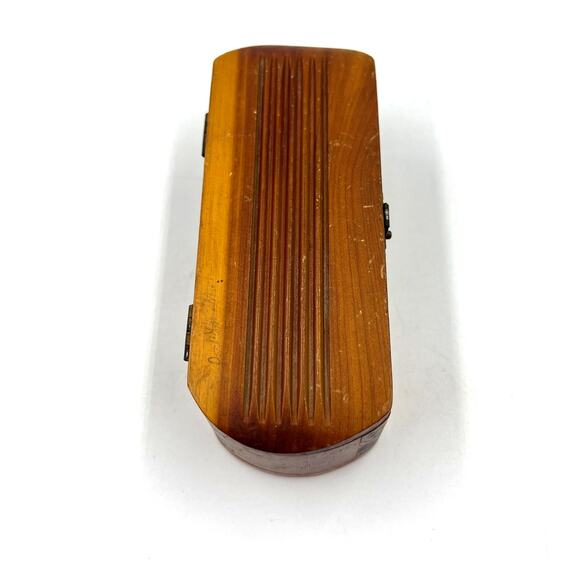 Vintage Hinge Lidded Wooden Carved Trinket Decorative Box With Latch 6 Inches - Picture 10 of 12